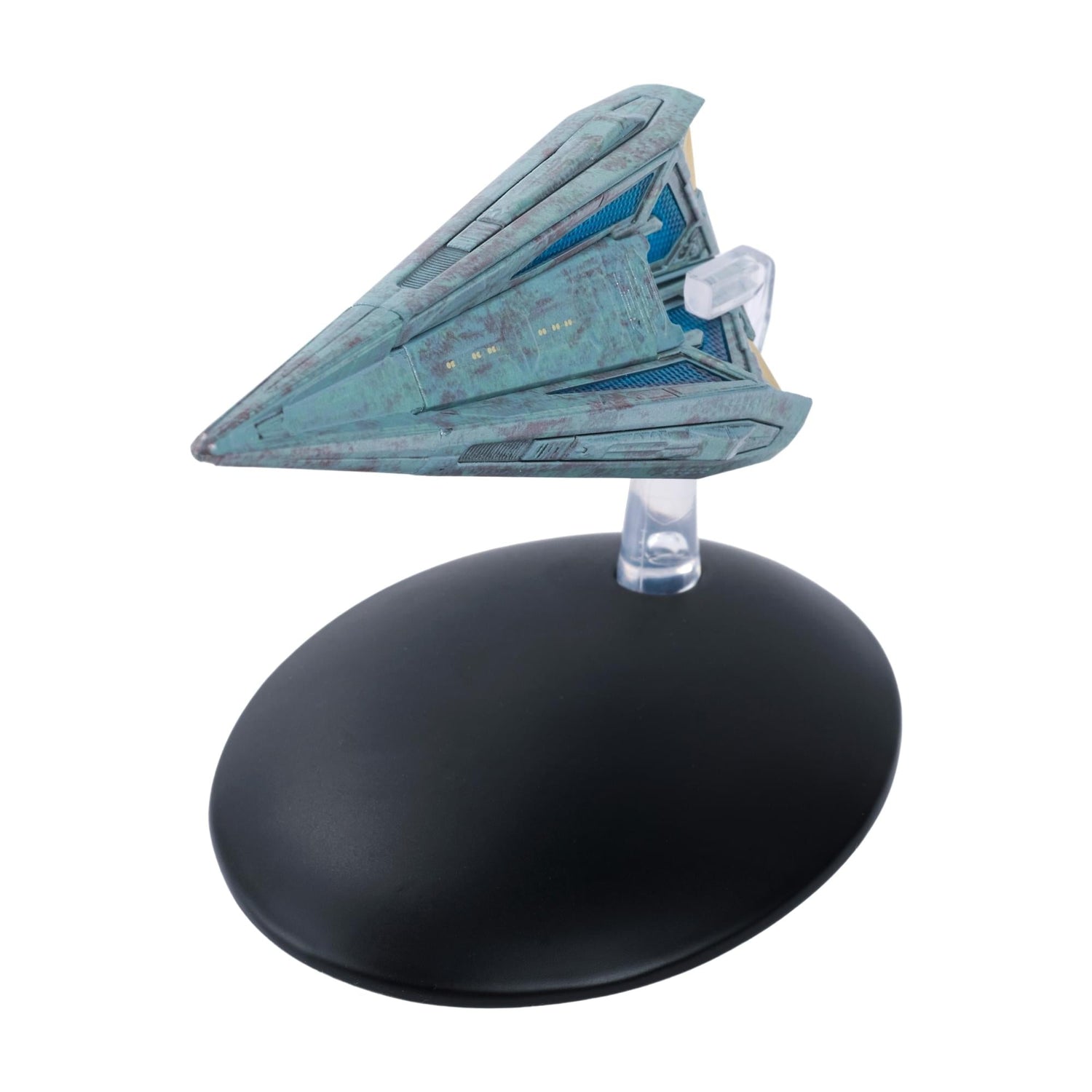 Rear view of the Star Trek Tholian Starship replica displaying its propulsion configuration