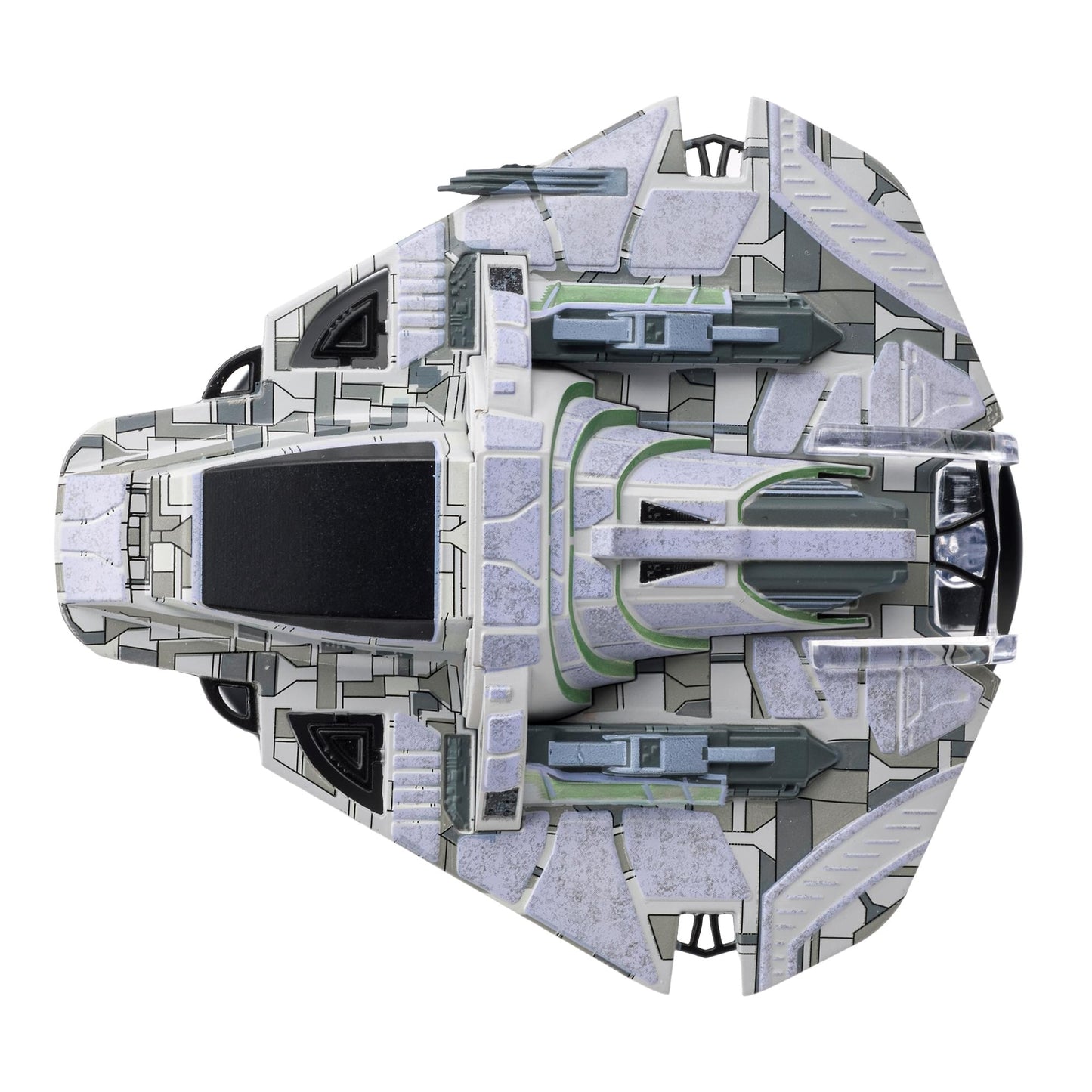 Rear propulsion view of the Eaglemoss Star Trek collectible starship