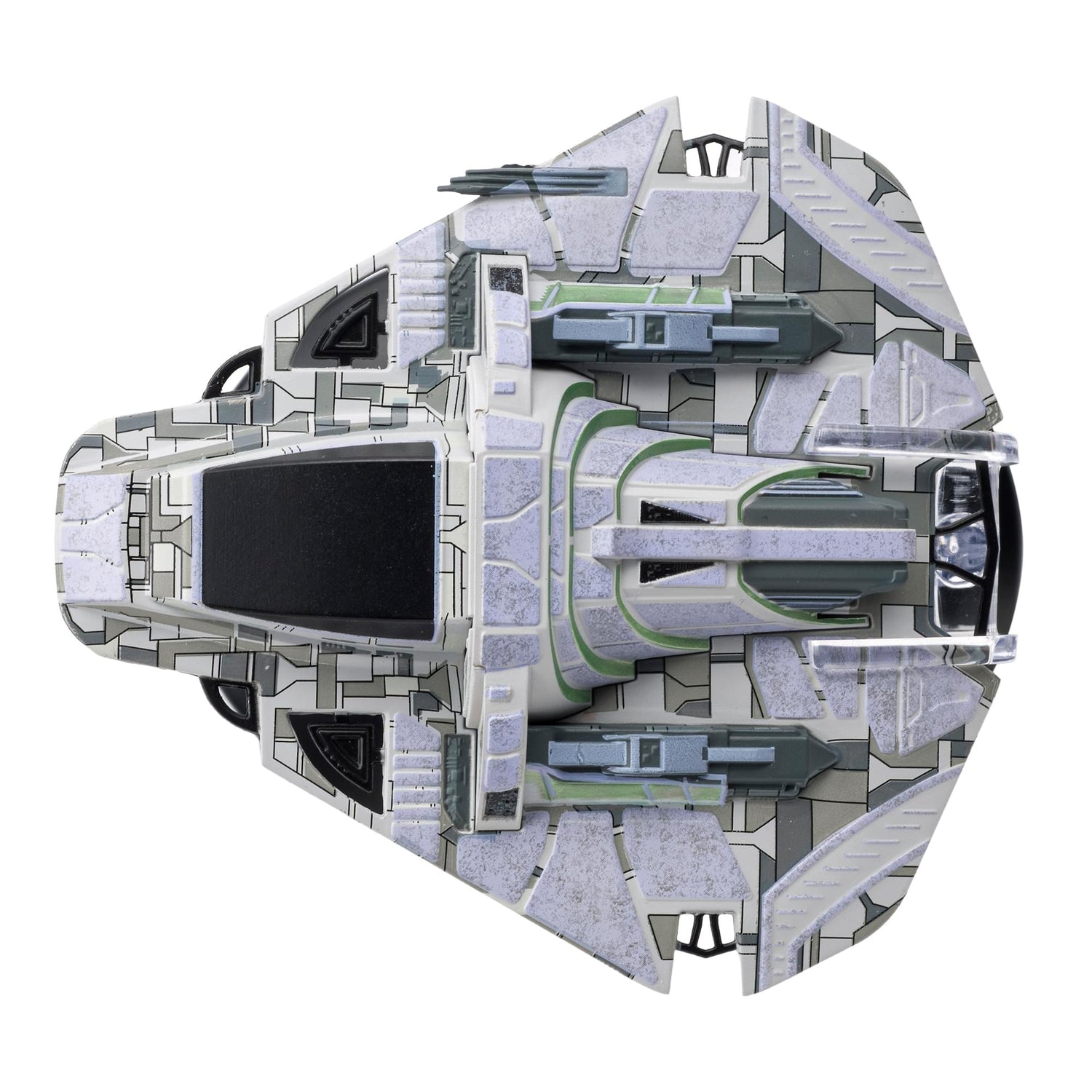 Rear propulsion view of the Eaglemoss Star Trek collectible starship