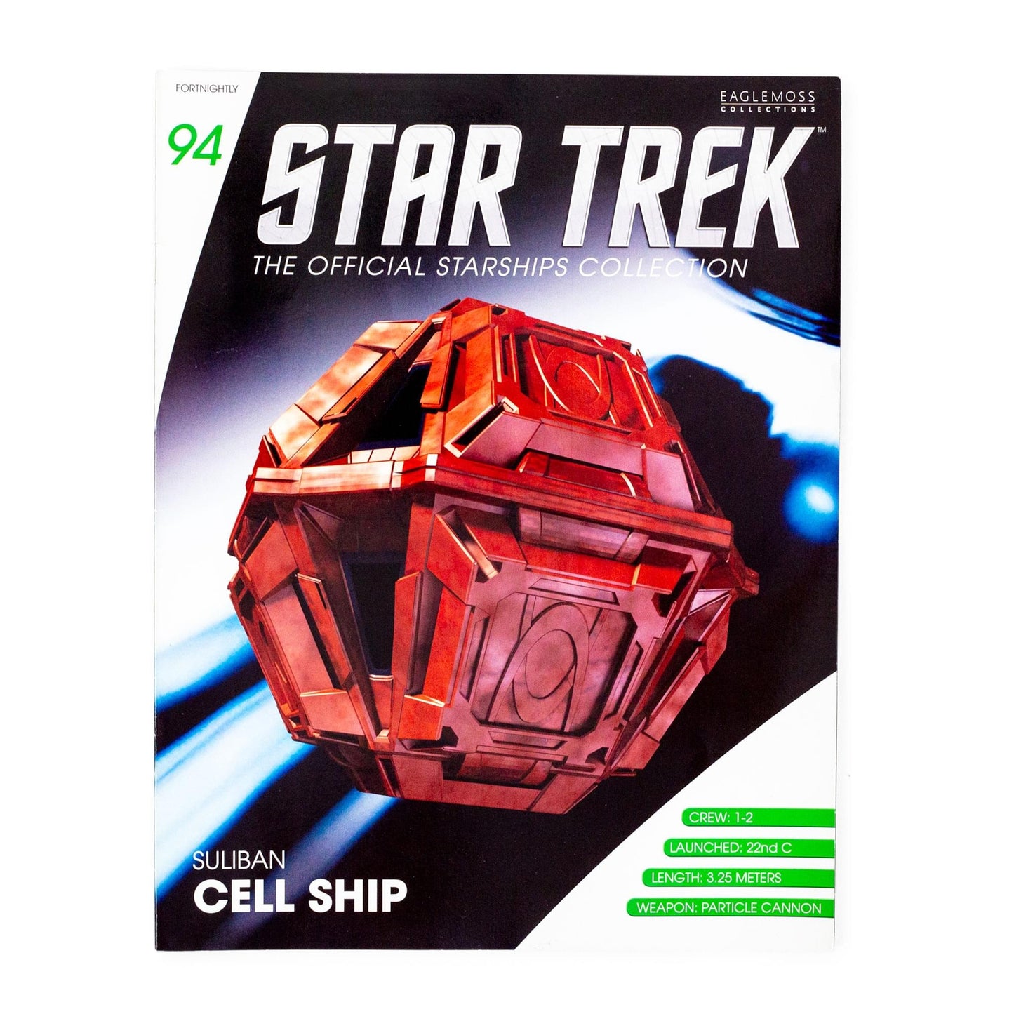 Front cover of the Star Trek magazine featuring an illustration of a Suliban Cell Ship in flight
