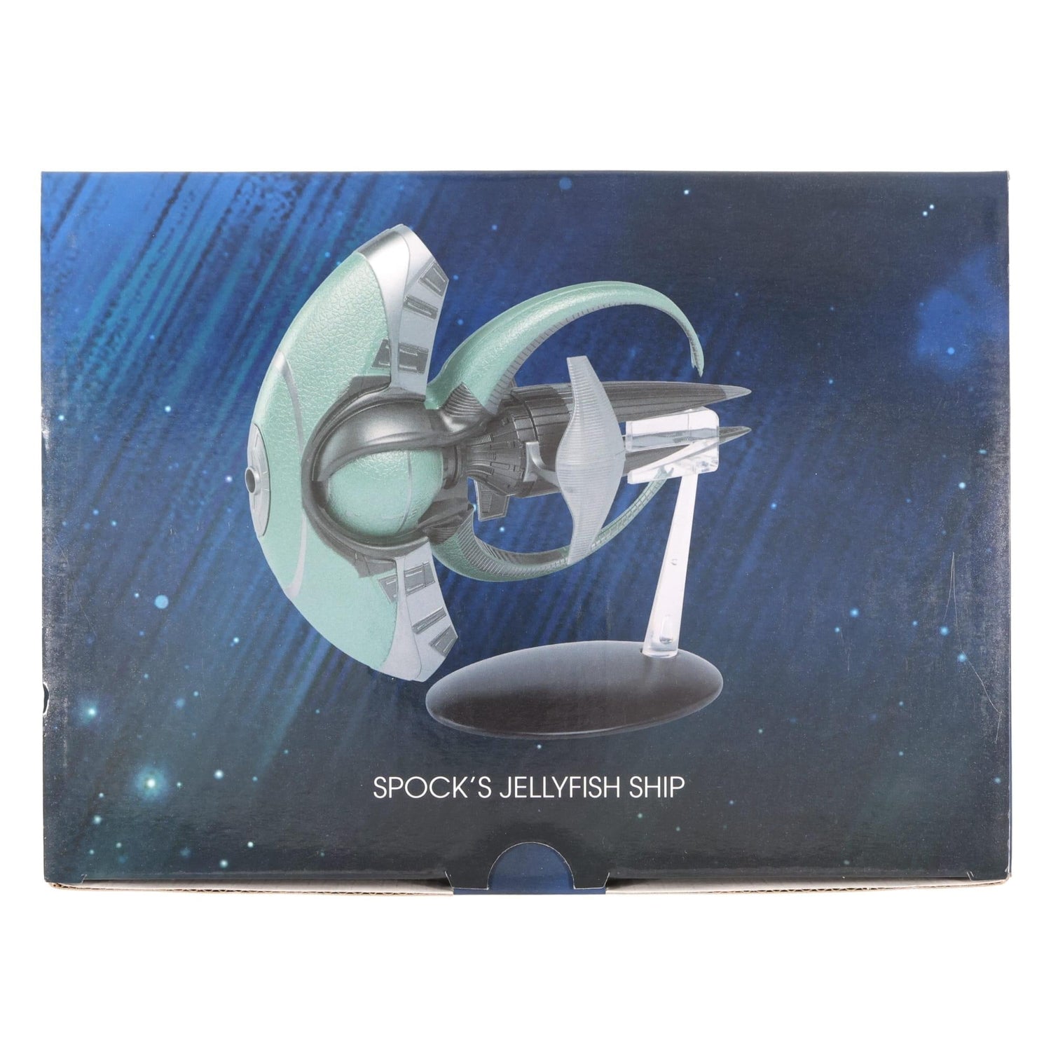 Close-up of the command section and detailing on the Star Trek starship model