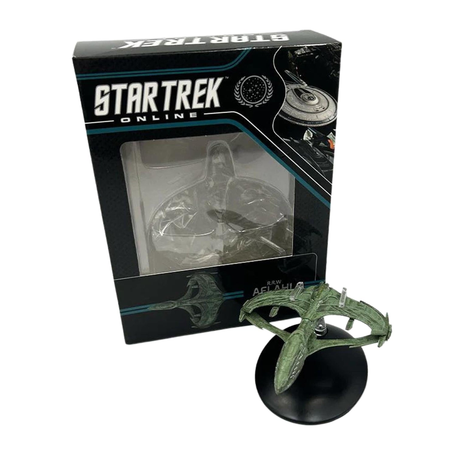 Packaging box for the Star Trek starship replica featuring franchise branding