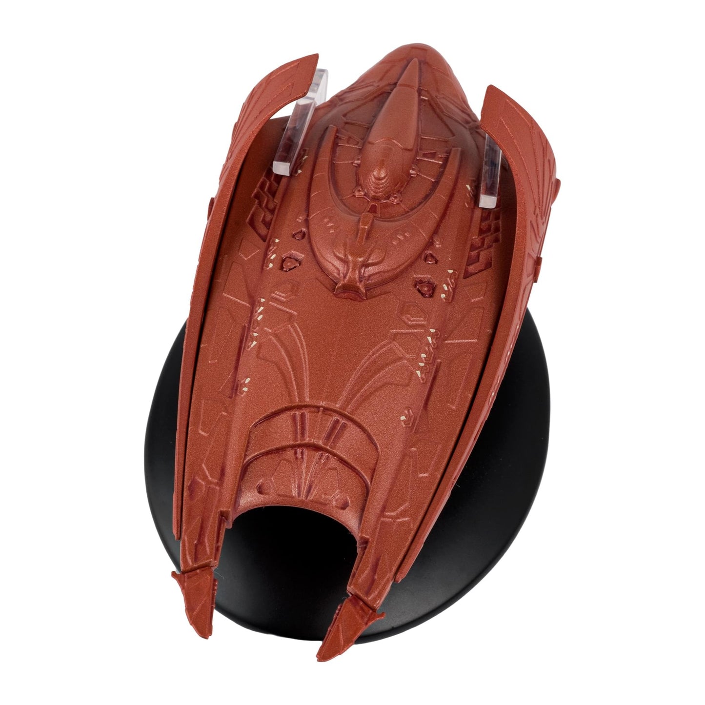 Angled profile shot highlighting the sleek architectural lines of the Star Trek collectible