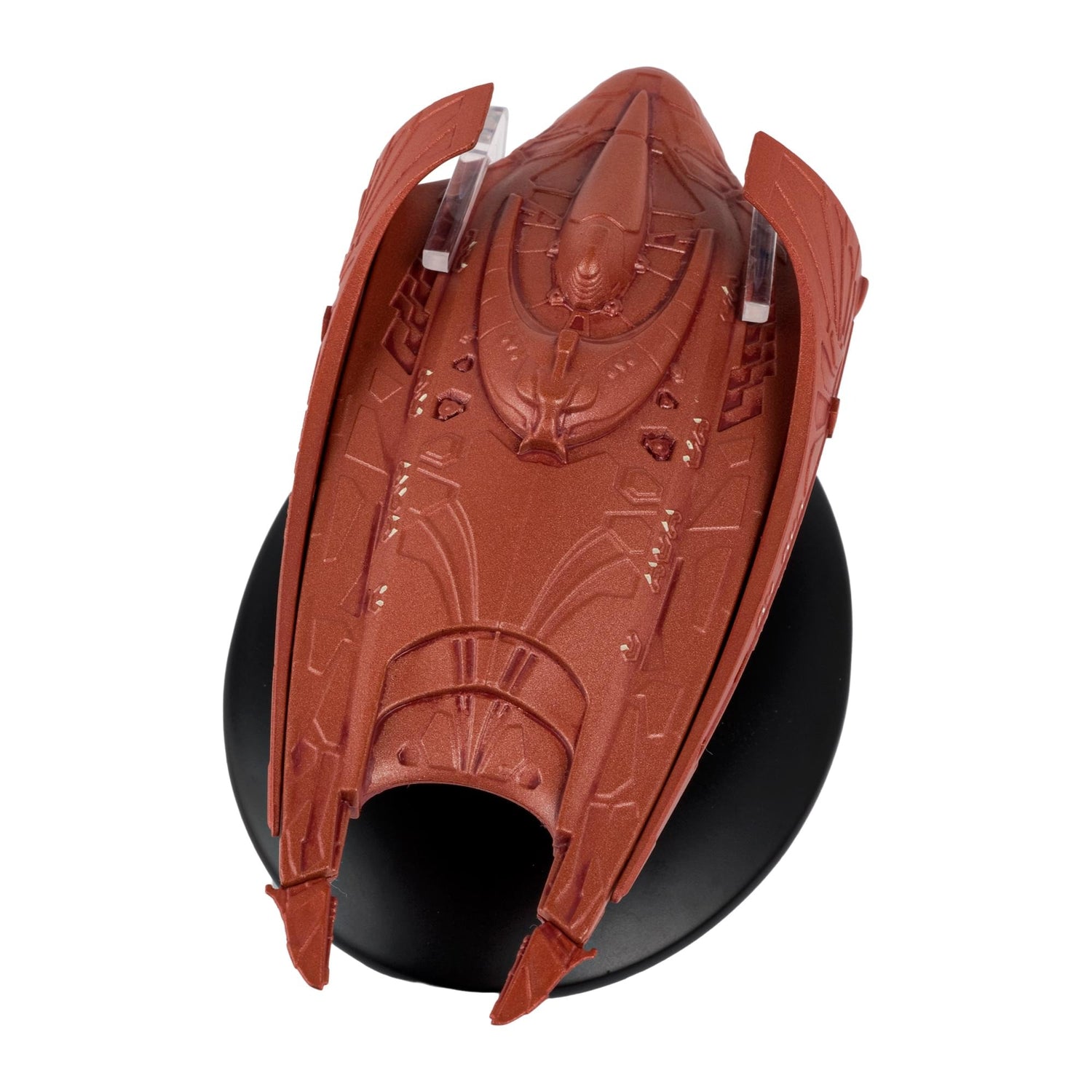 Angled profile shot highlighting the sleek architectural lines of the Star Trek collectible