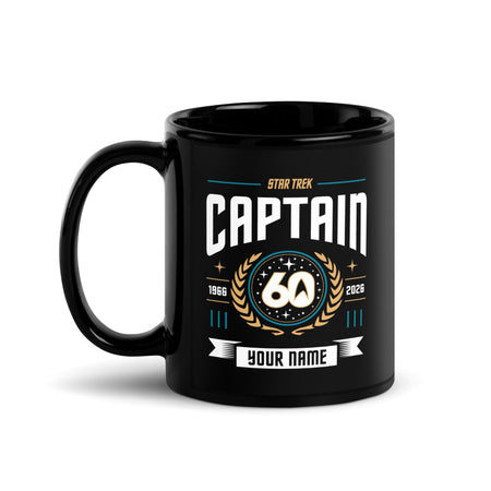 Star Trek Captain Personalized Name Mug 60th Anniversary