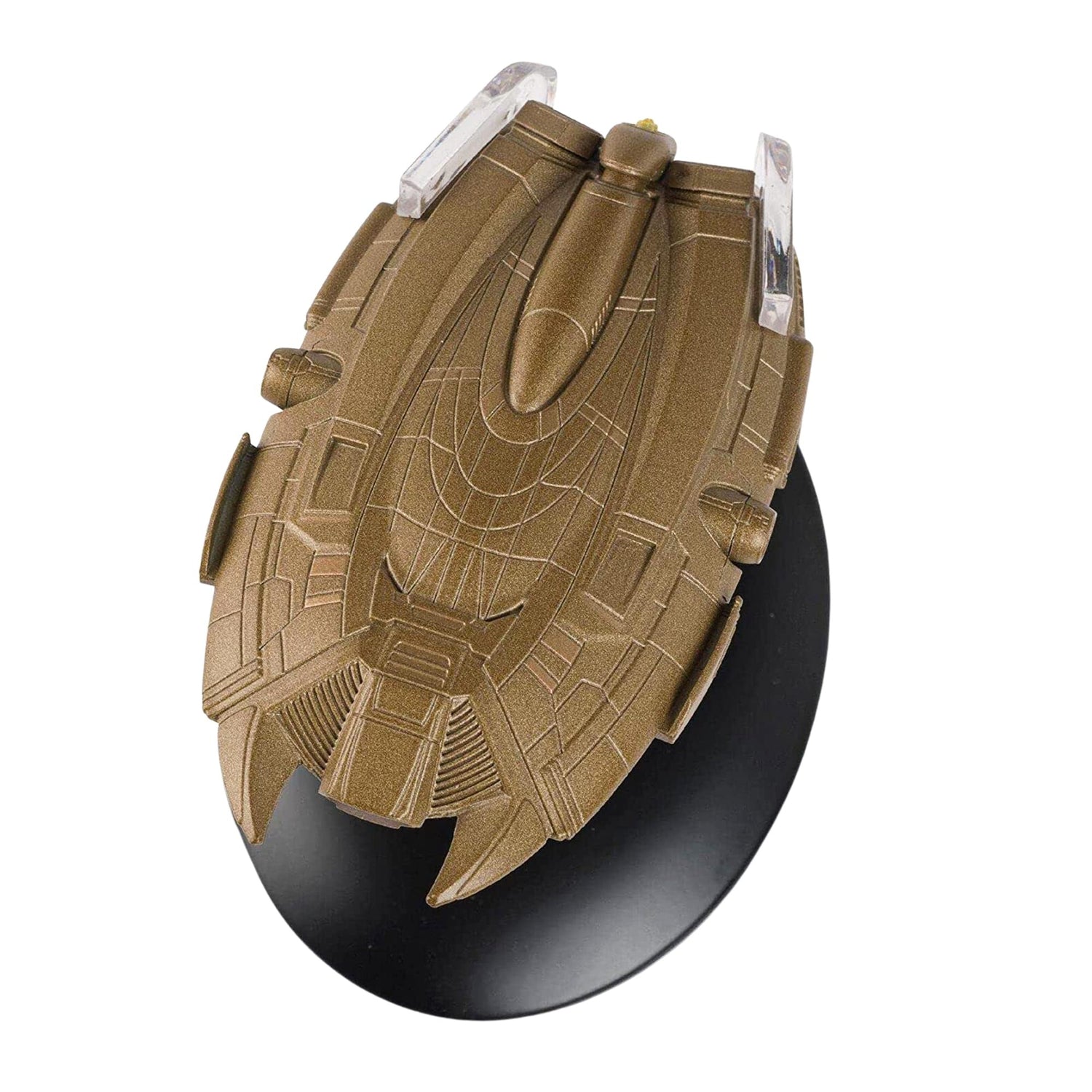 Rear view of the Ferengi vessel showcasing the warp nacelles and engine detailing