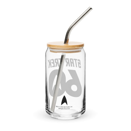 Star Trek Can-Shaped Glass 60th Anniversary Logo