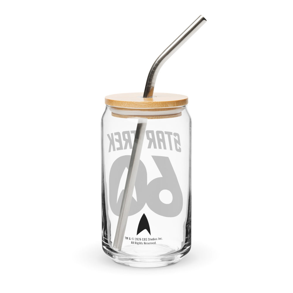 Star Trek Can-Shaped Glass 60th Anniversary Logo