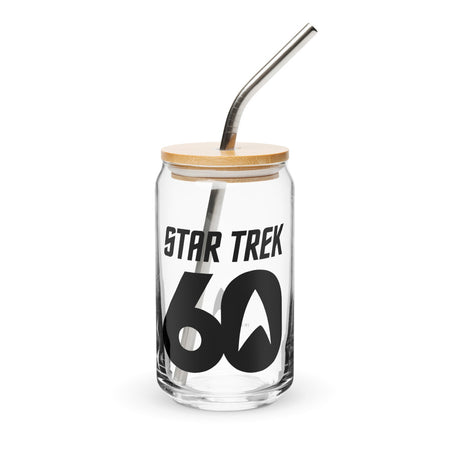 Star Trek Can-Shaped Glass 60th Anniversary Logo