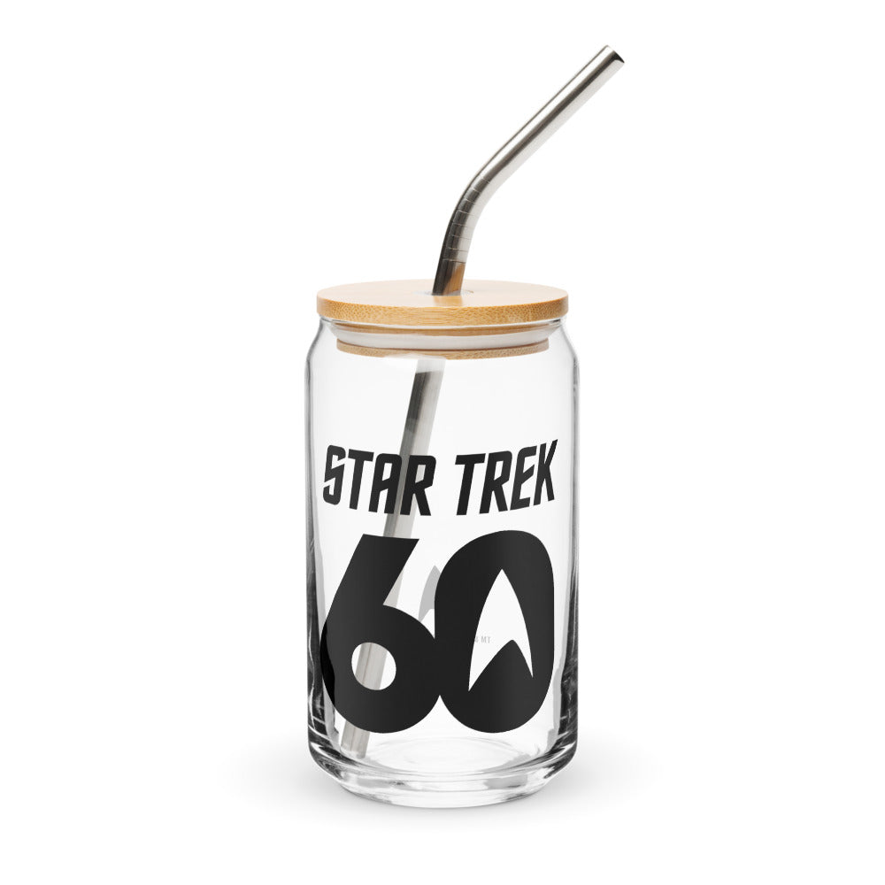 Star Trek Can-Shaped Glass 60th Anniversary Logo