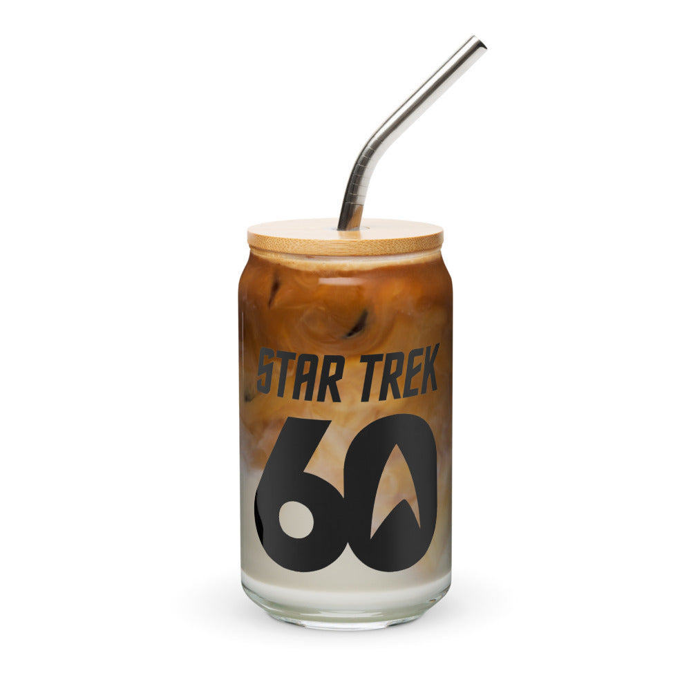 Star Trek Can-Shaped Glass 60th Anniversary Logo