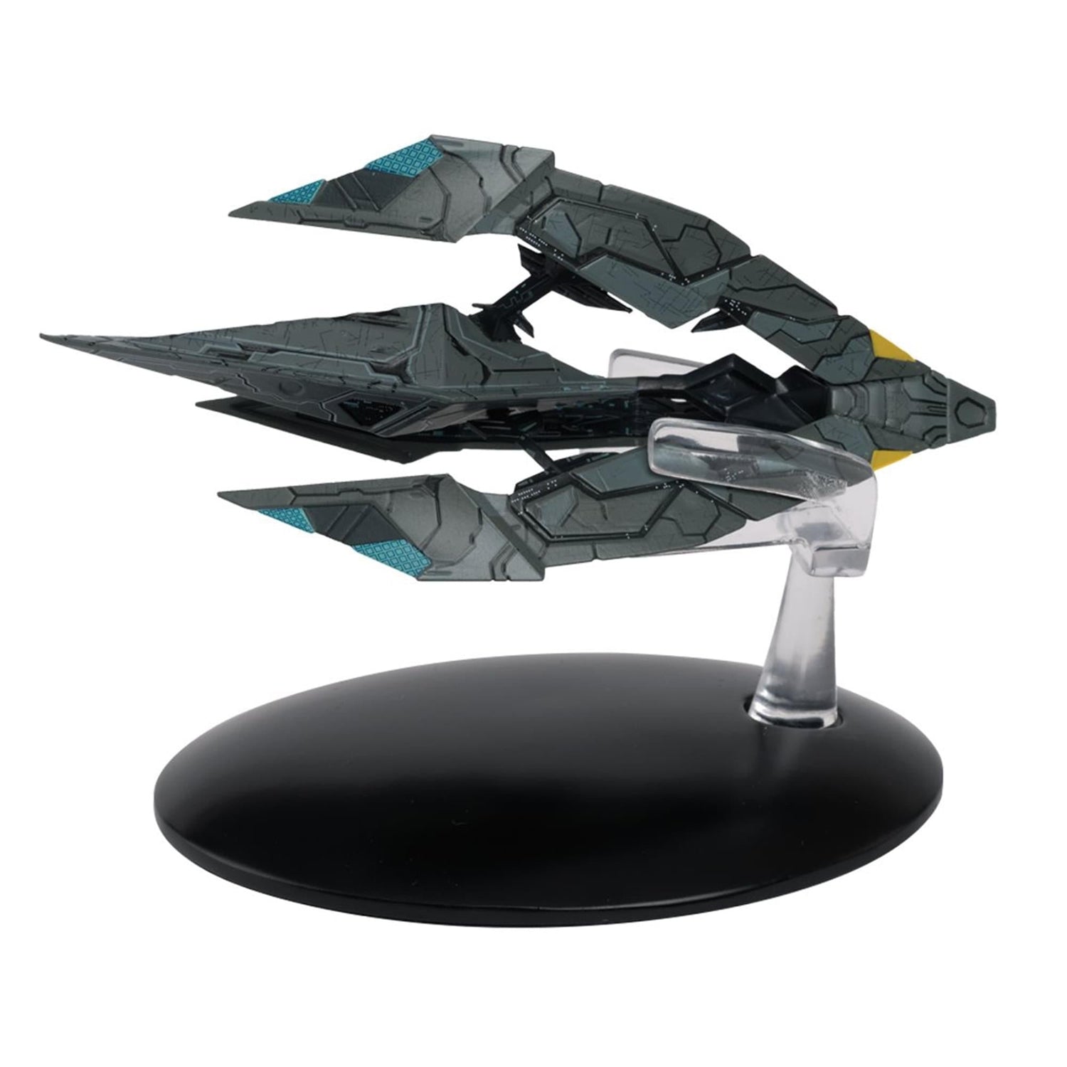 Top-down view highlighting the intricate hull geometry and hand-painted details of the Tholian starship