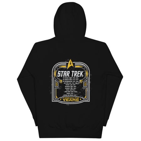 Star Trek Hoodie Through The Years  Black