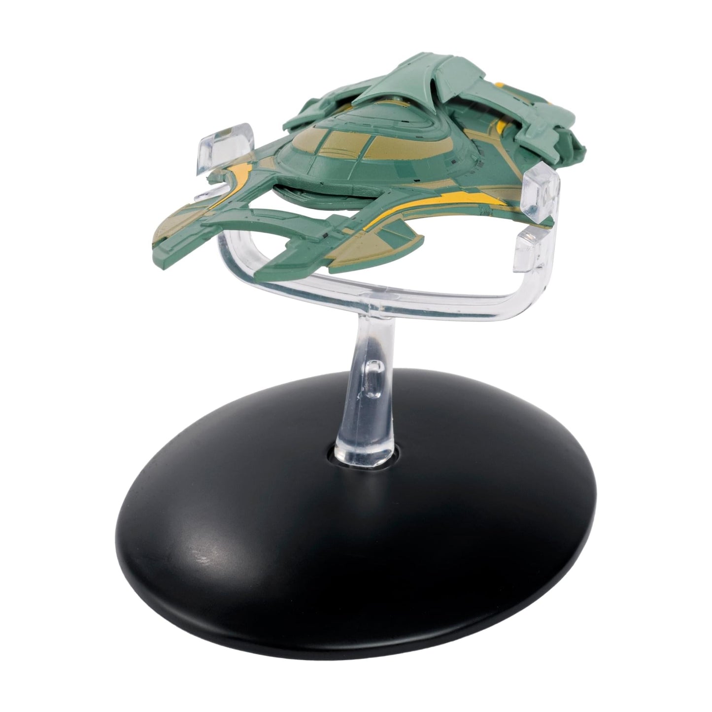 Top-down view of the Star Trek collectible model displaying the intricate surface textures and hull markings