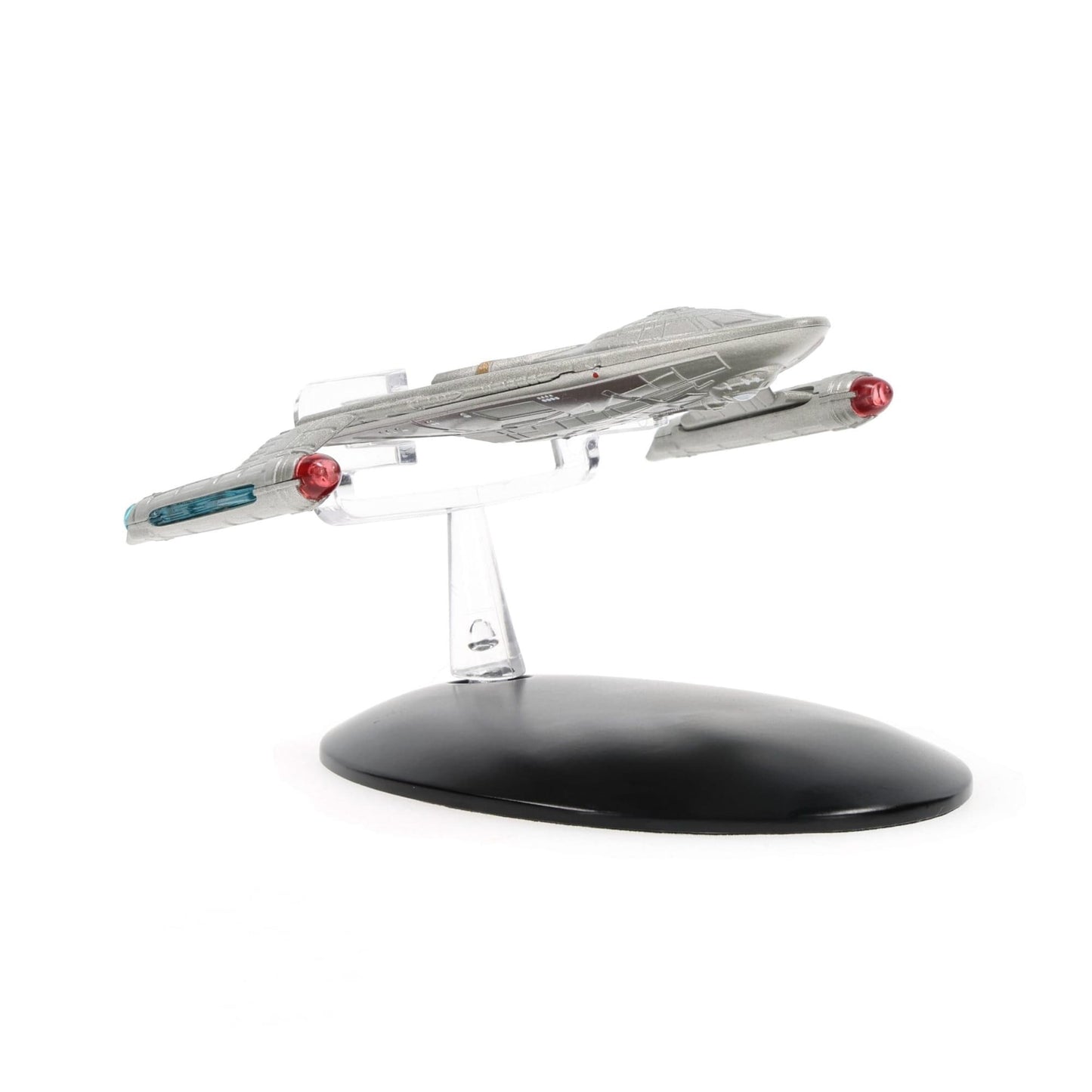 Top-down perspective of the Starfleet vessel displaying its intricate hand-painted markings