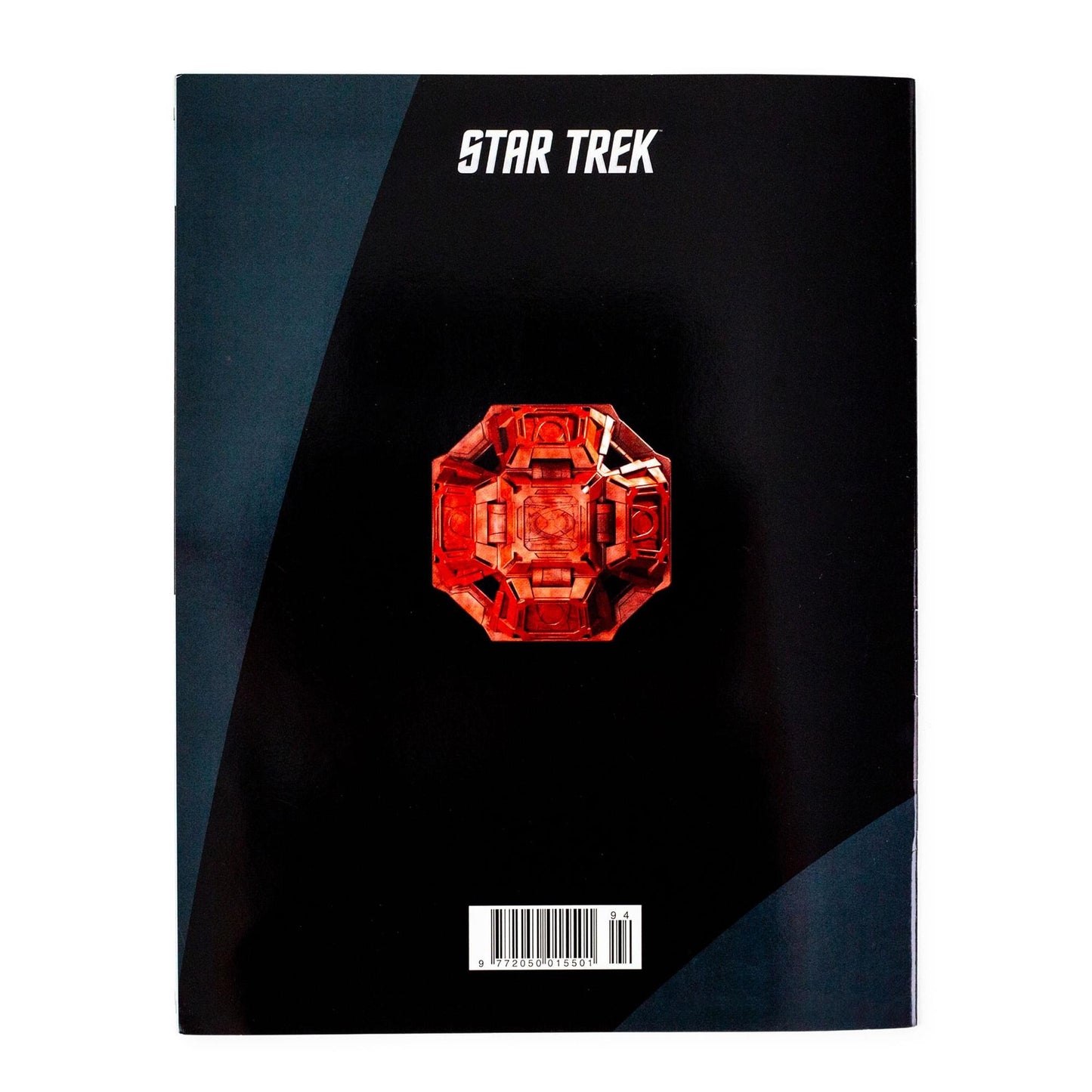 Interior spread of the magazine displaying full-color illustrations and technical schematics of the starship