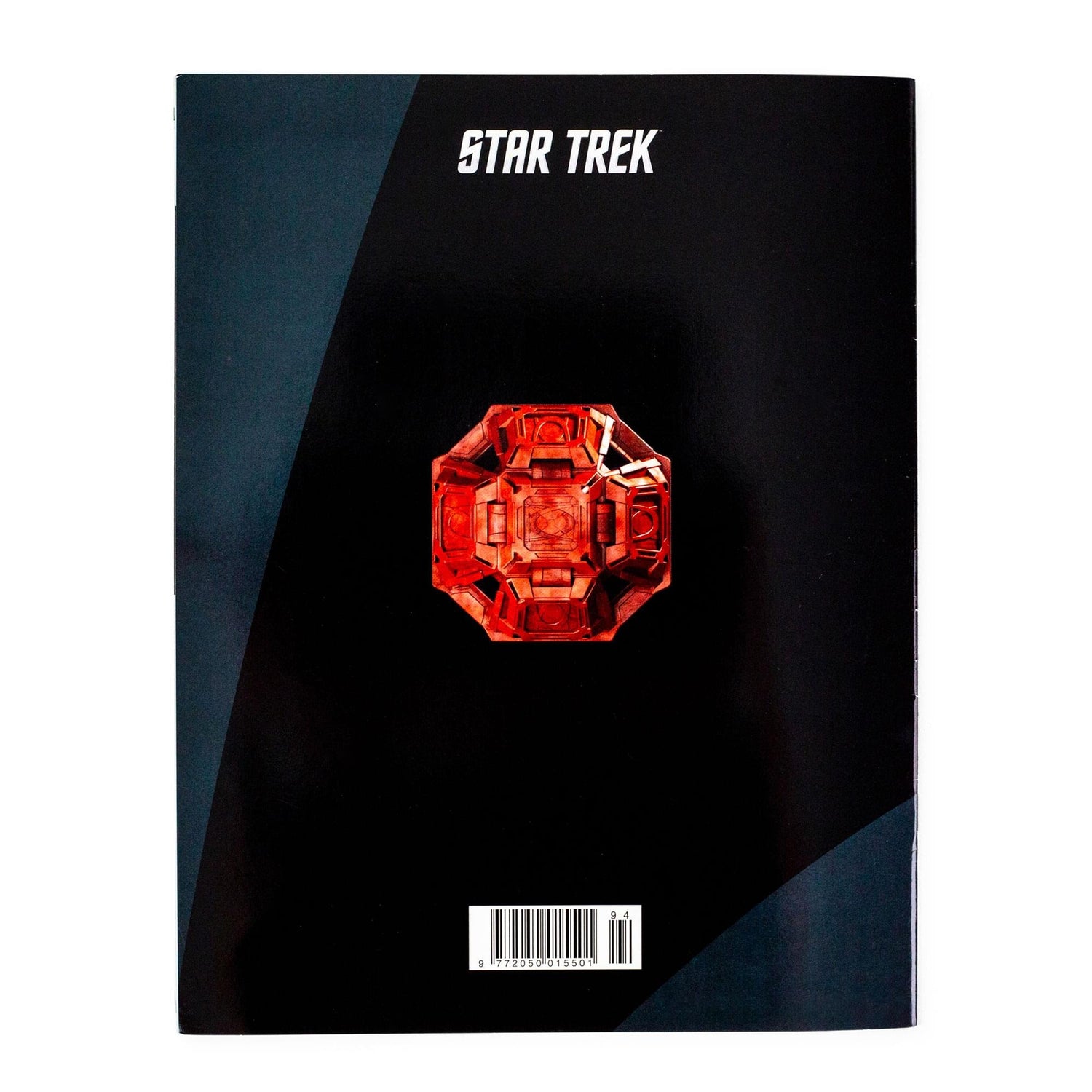 Interior spread of the magazine displaying full-color illustrations and technical schematics of the starship
