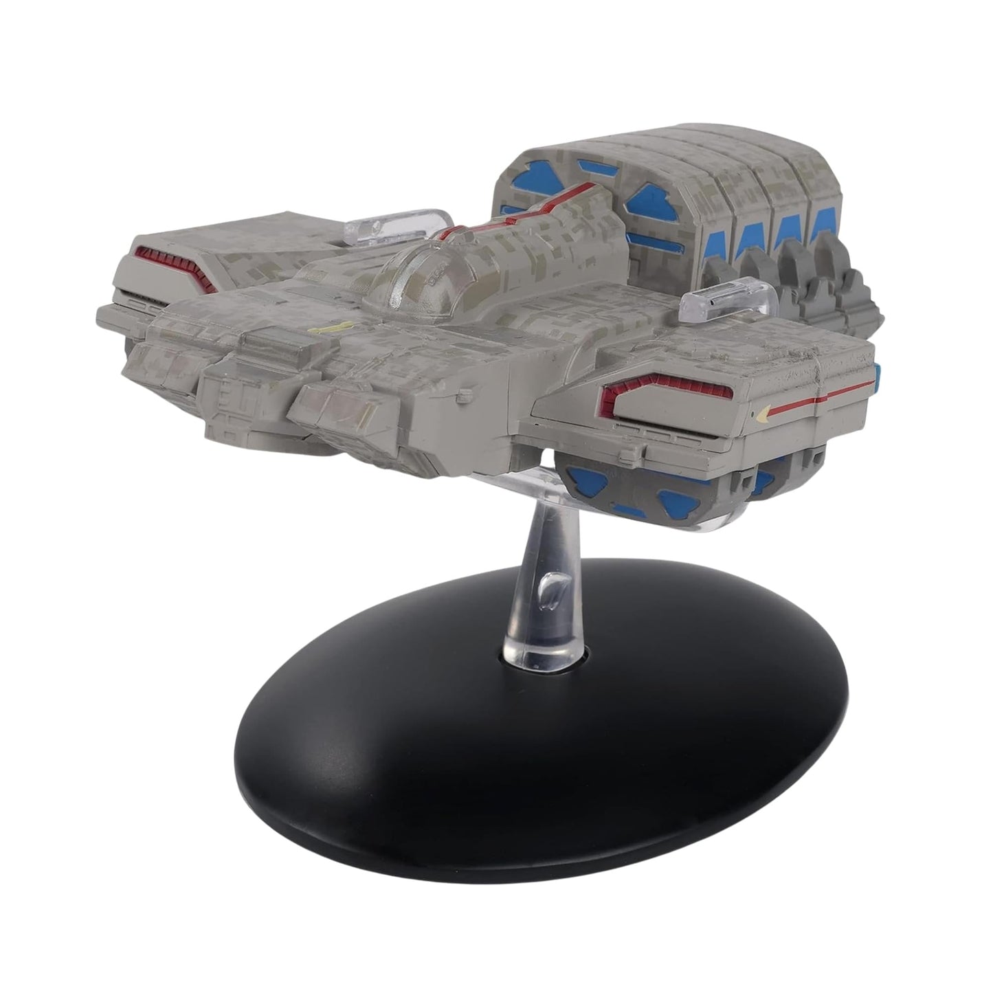 Front quarter view of the Star Trek Dala ship collectible replica, showing its detailed hull and hand-painted finish.