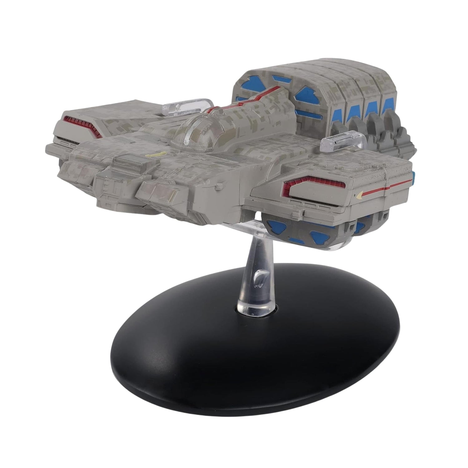 Front quarter view of the Star Trek Dala ship collectible replica, showing its detailed hull and hand-painted finish.