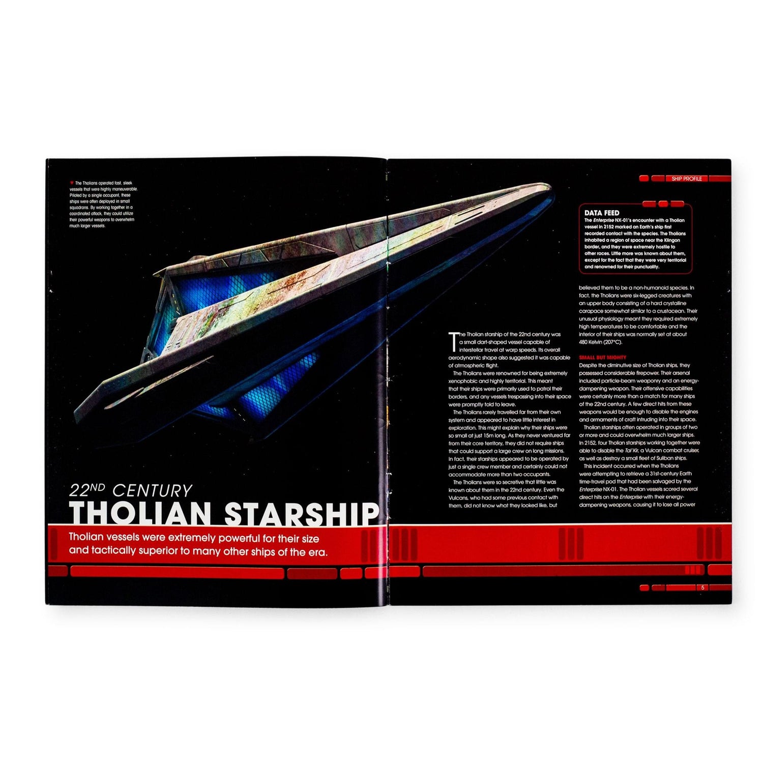Back cover of the Star Trek magazine showcasing technical schematic previews and series publication details