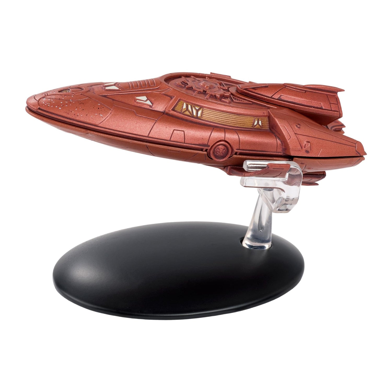 Starboard side profile view of the Vulcan starship replica