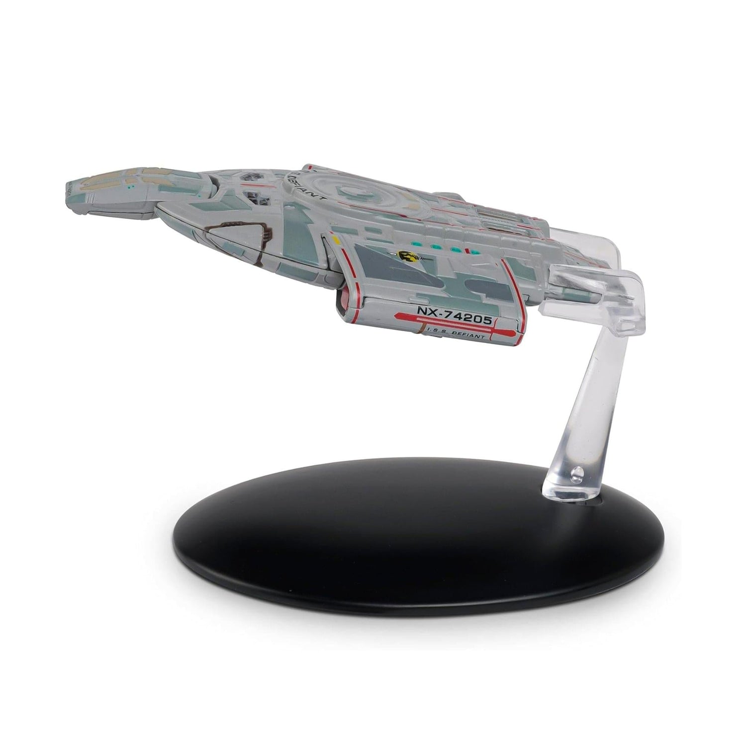 Starboard side view of the I.S.S. Defiant against a neutral background
