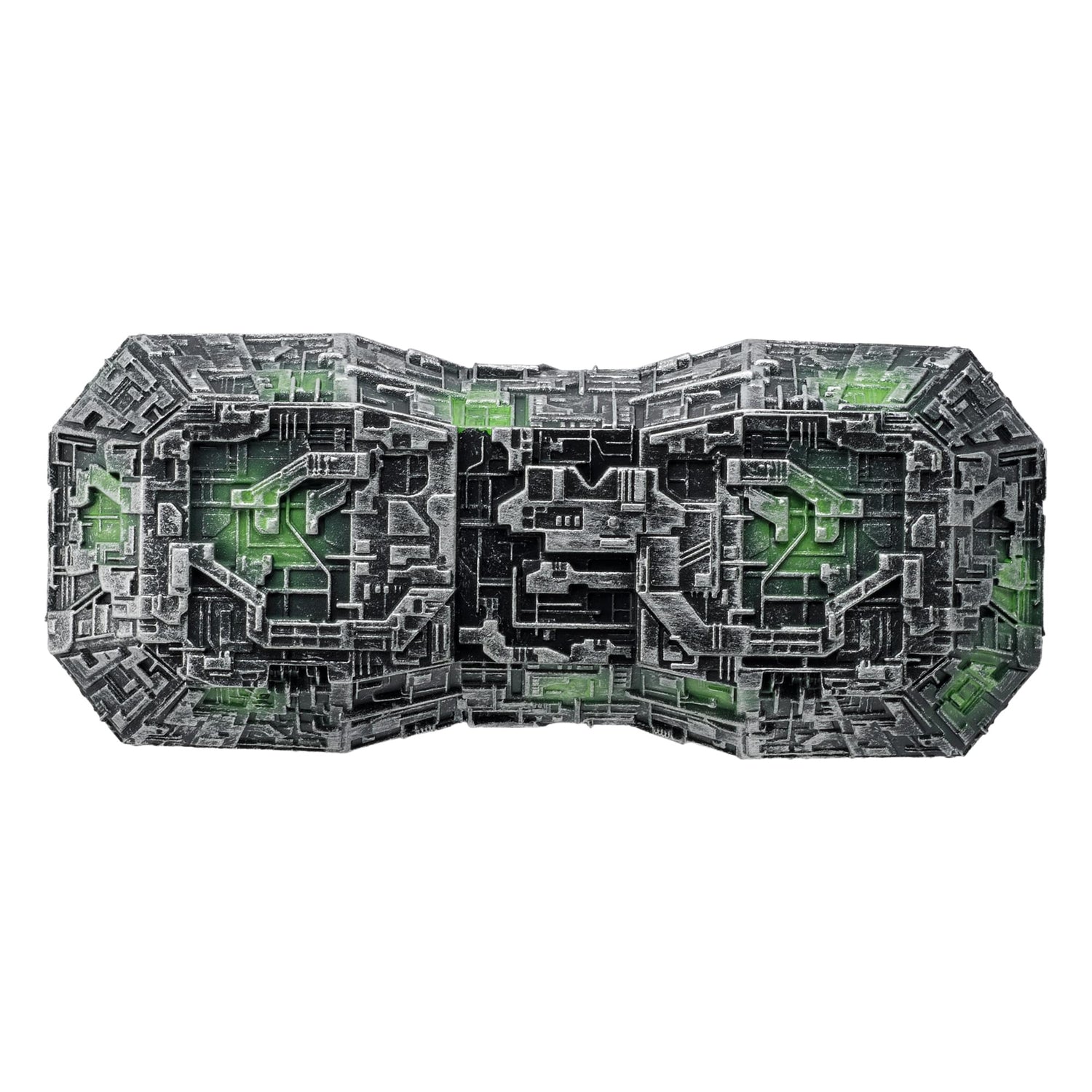 Close-up on the central structural array of the Borg Probe die-cast model
