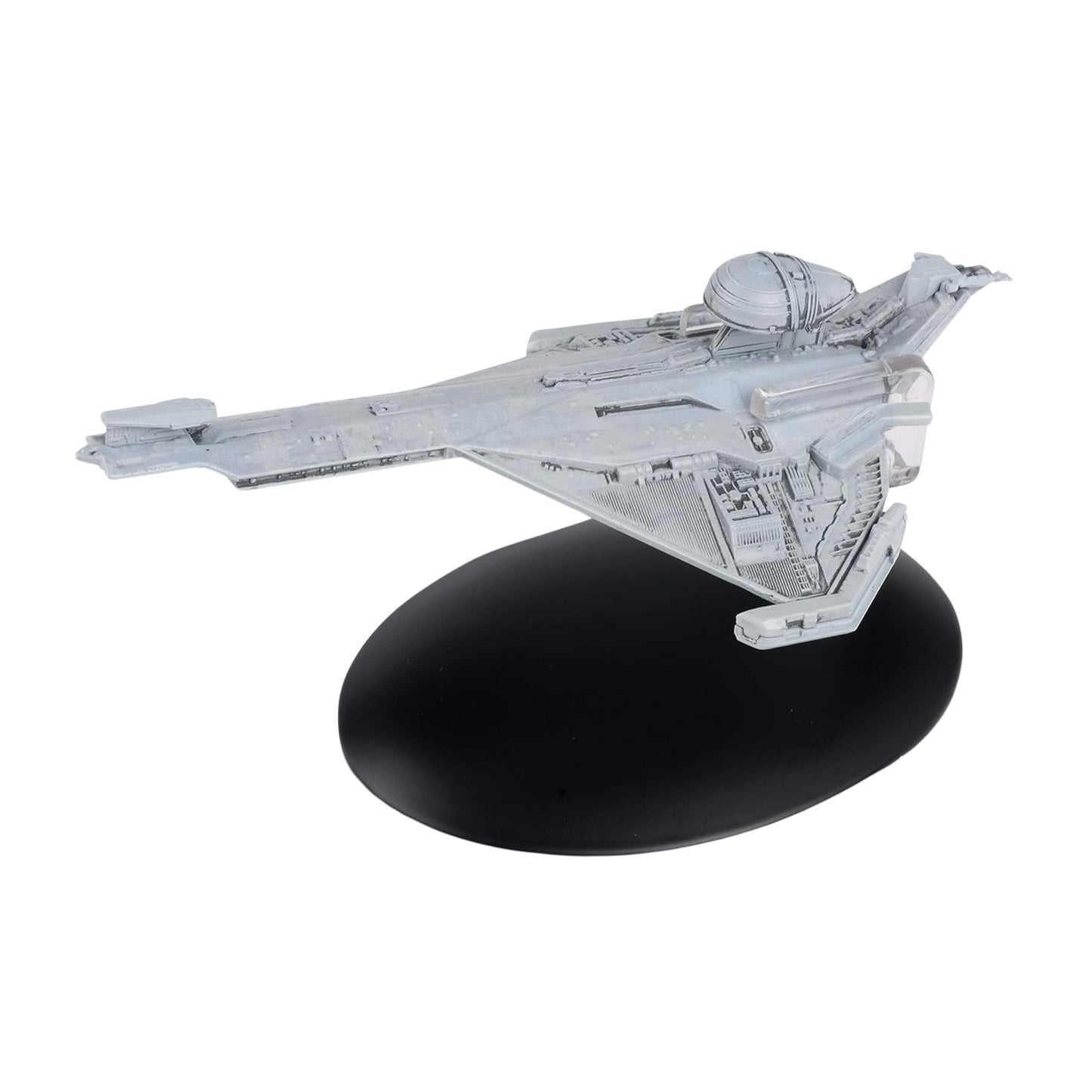 Close-up detail shot of the bridge section and command area on the Promellian starship model