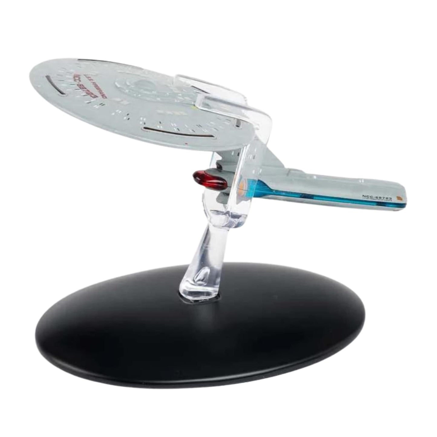 Star Trek USS Firebrand Freedom Class model angled from the front quarter view showcasing its primary hull and nacelles