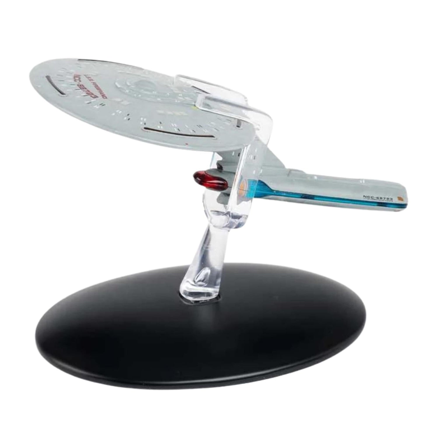 Star Trek USS Firebrand Freedom Class model angled from the front quarter view showcasing its primary hull and nacelles