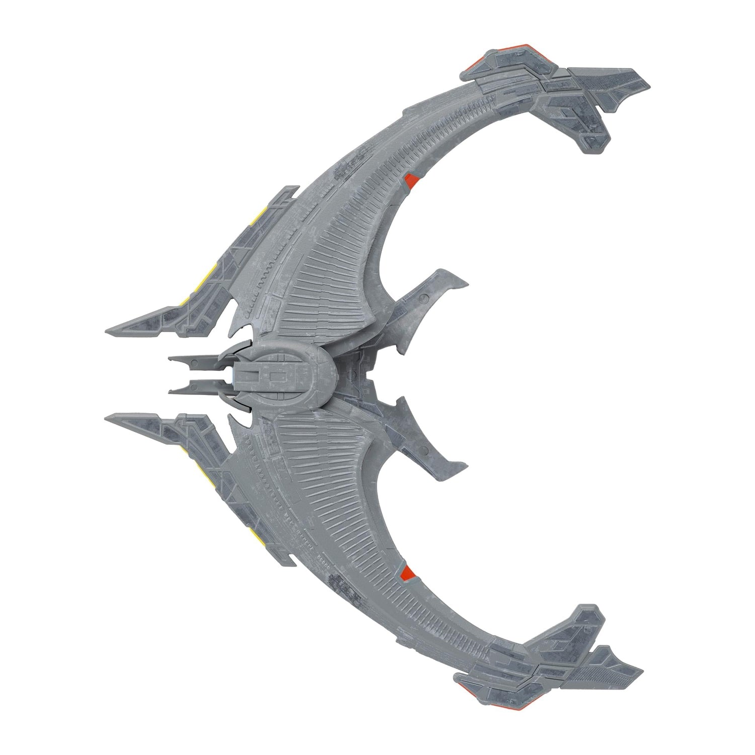 Side profile view of the Son'a Battleship die-cast starship model resting on a neutral background