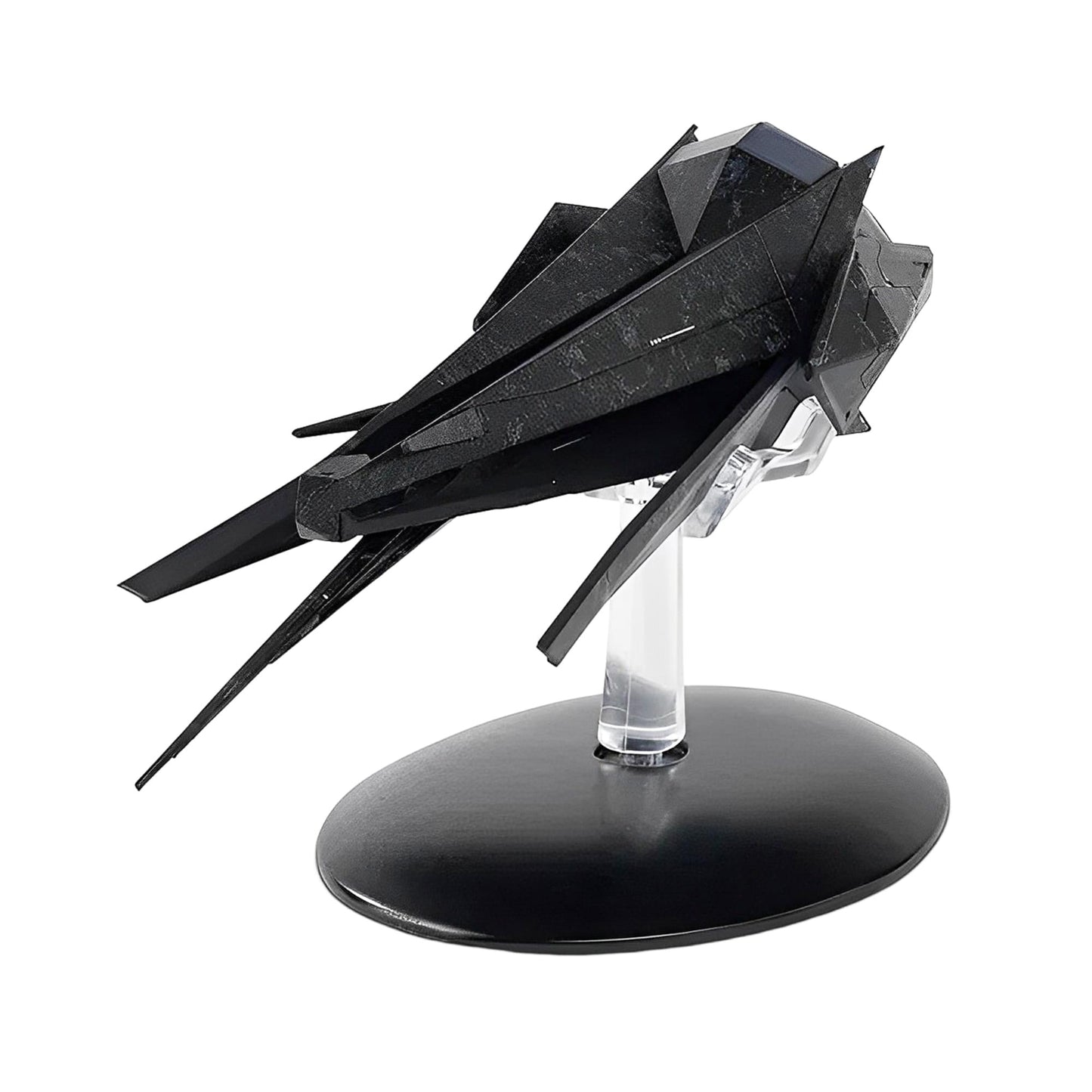 Rear view of the die-cast ship displaying engine thrusters and aft hull detailing