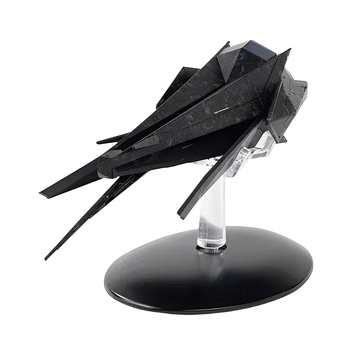 Rear view of the die-cast ship displaying engine thrusters and aft hull detailing