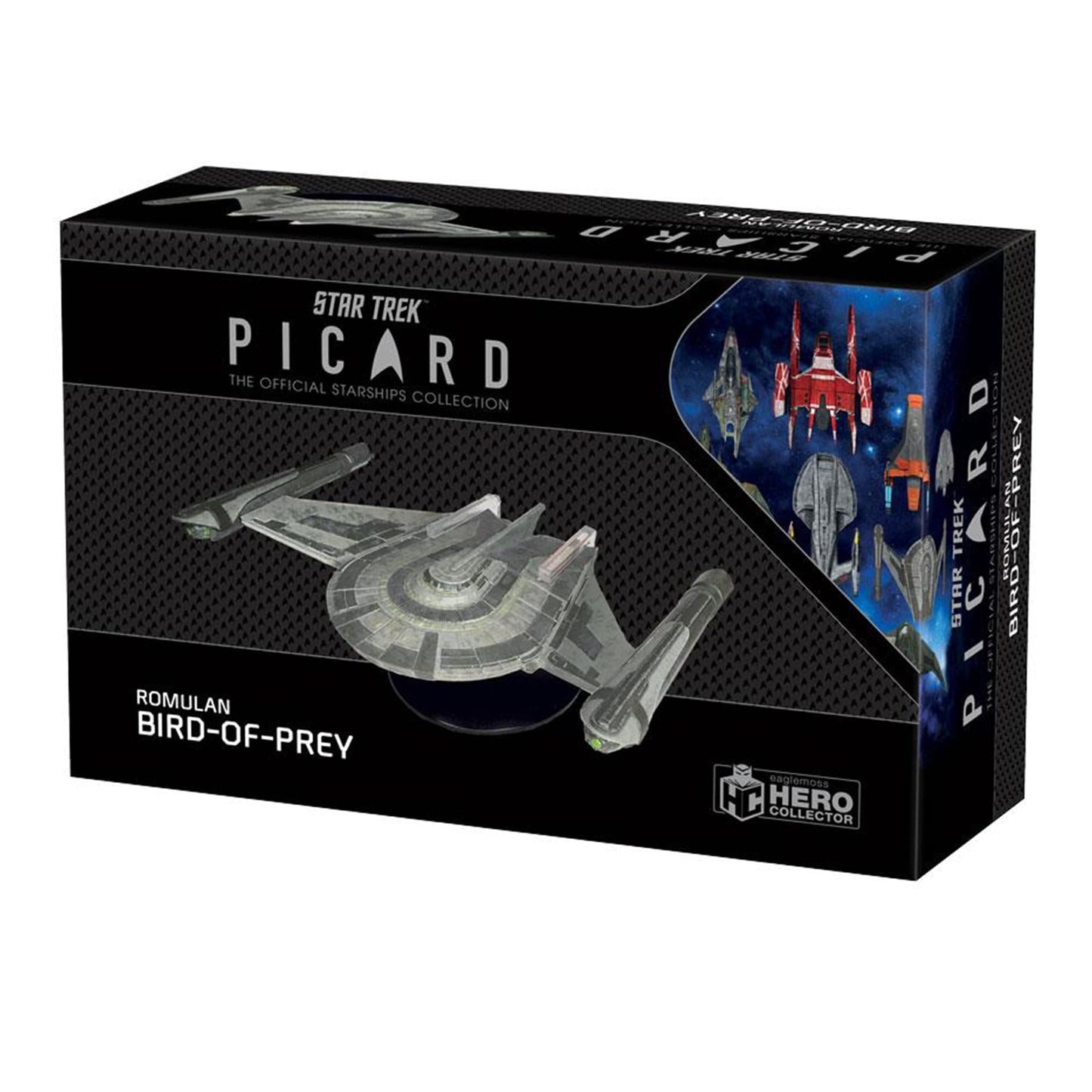Boxed packaging edition for the Eaglemoss Star Trek Picard Romulan Bird of Prey replica