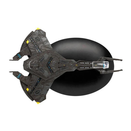 Top-down profile view highlighting the intricate hull markings and weapon array of the Cardassian dreadnought