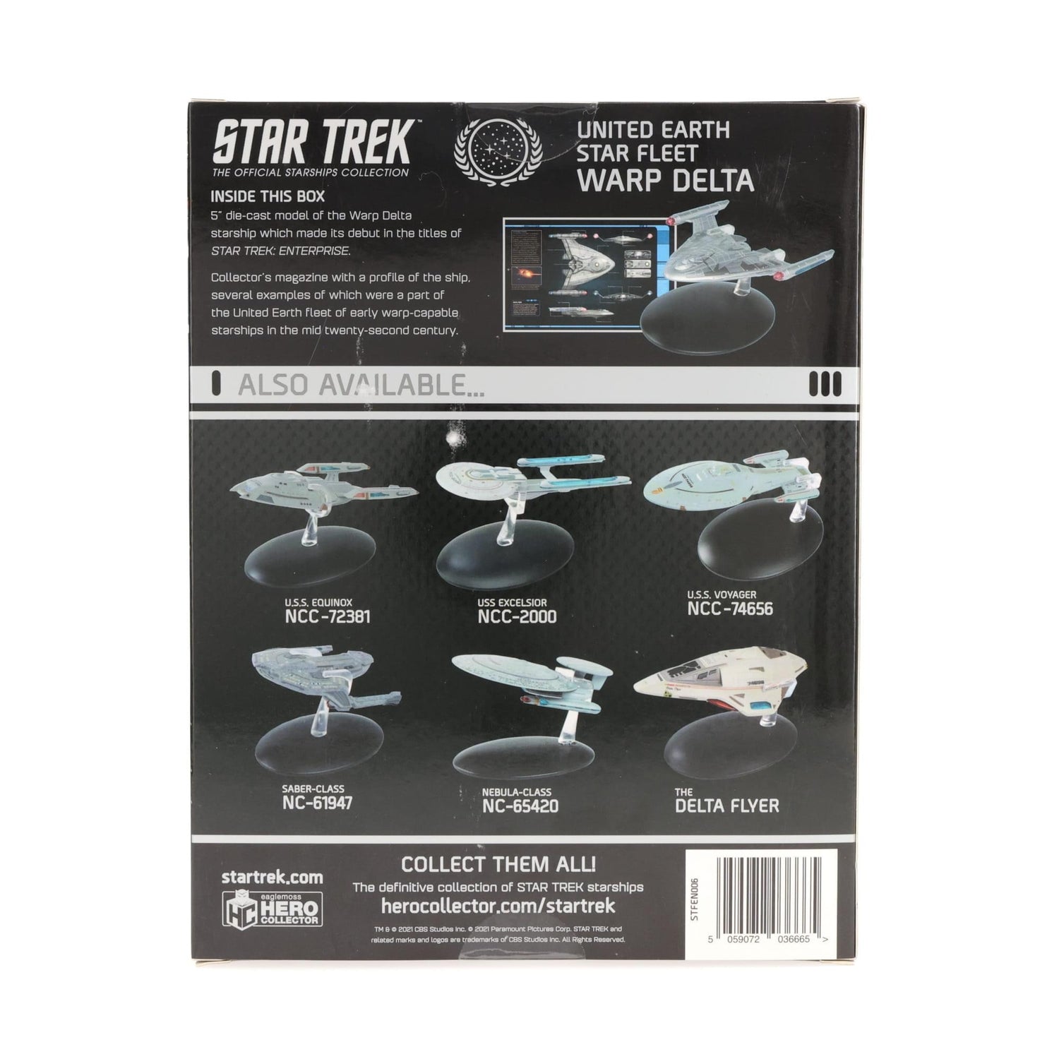 Lifestyle view of the Star Trek starship replica proudly displayed on a shelf