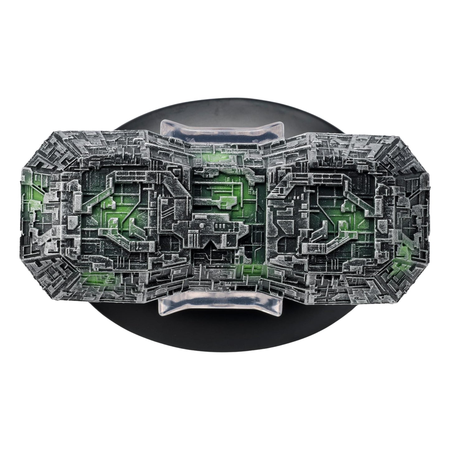 Side elevation view of the Borg Probe model displaying its distinct asymmetrical geometric structure