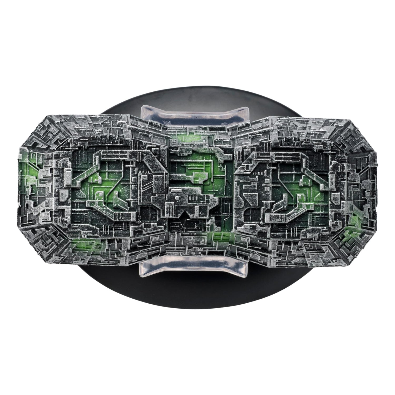 Side elevation view of the Borg Probe model displaying its distinct asymmetrical geometric structure