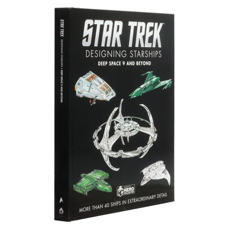 Back cover of the Star Trek starship design book displaying preview imagery and publication details