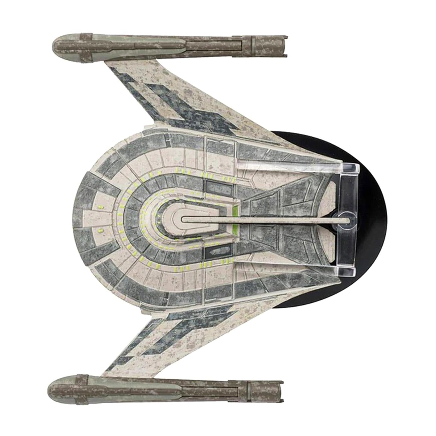 Rear profile view of the Romulan Bird of Prey model highlighting engine and hull detailing