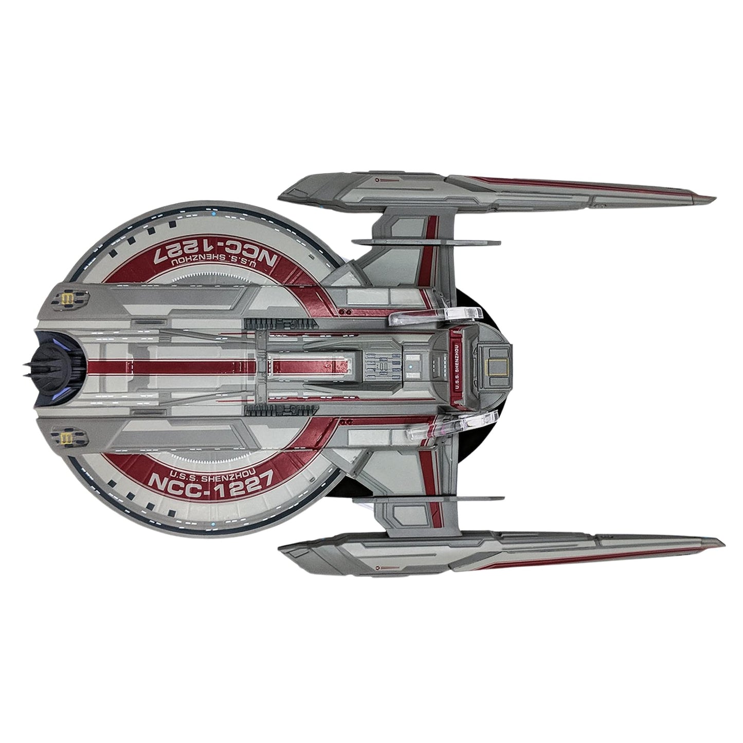 Starboard side profile view of the die-cast model displaying the intricate paintwork