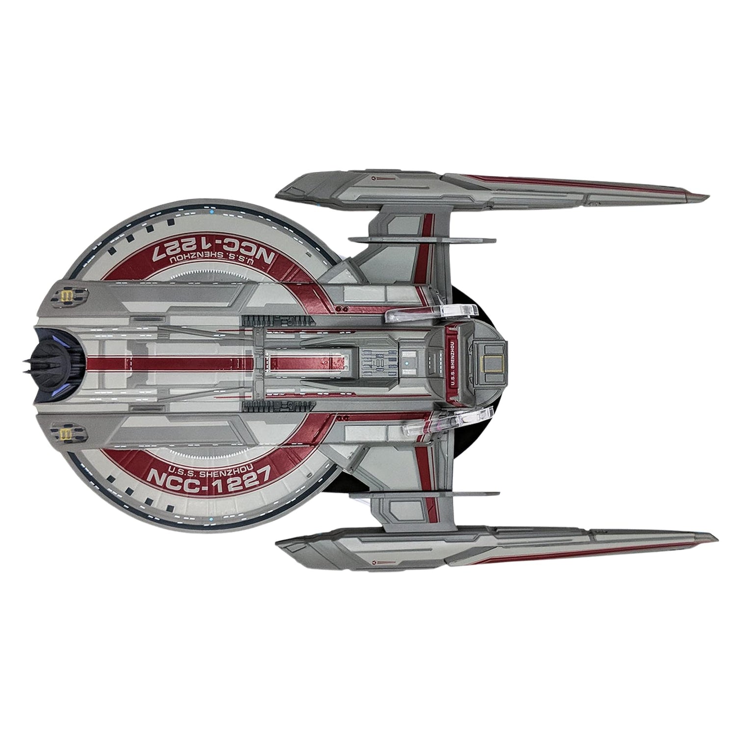 Starboard side profile view of the die-cast model displaying the intricate paintwork
