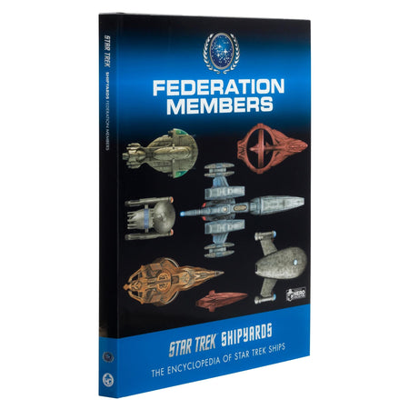 Back cover of the Star Trek Shipyards book detailing the encyclopedia series and included vessels