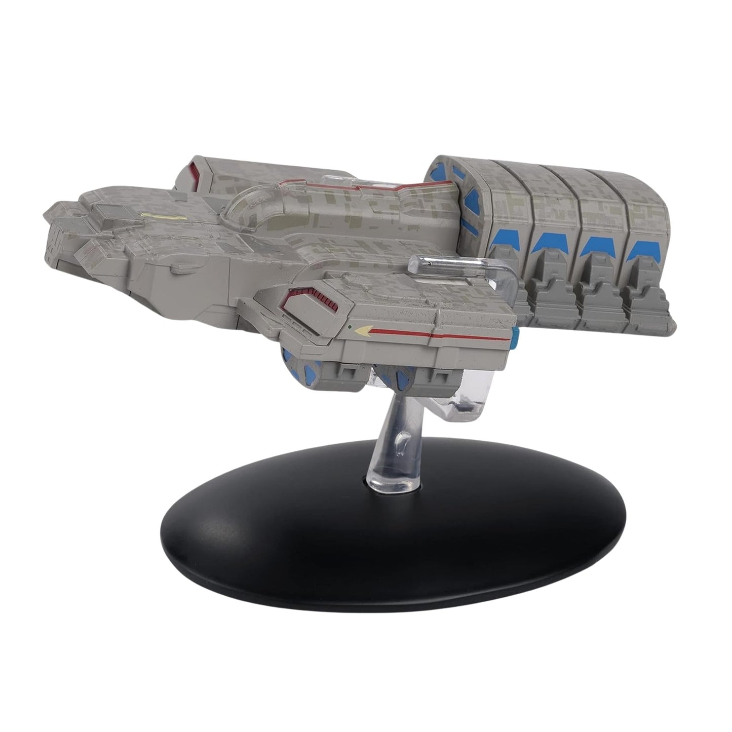 Profile view of the Star Trek Dala ship die-cast model resting on a neutral display surface.