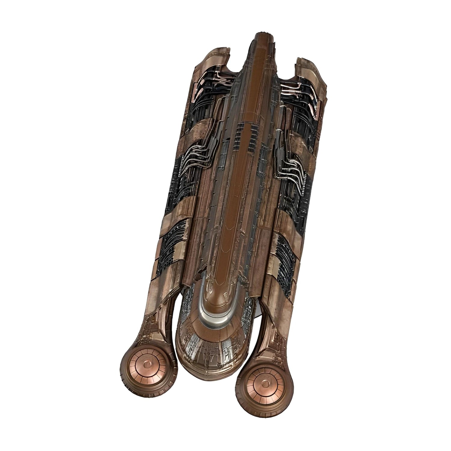 Profile view of the Klingon Batlh Class model highlighting its elongated hull and intricate surface textures