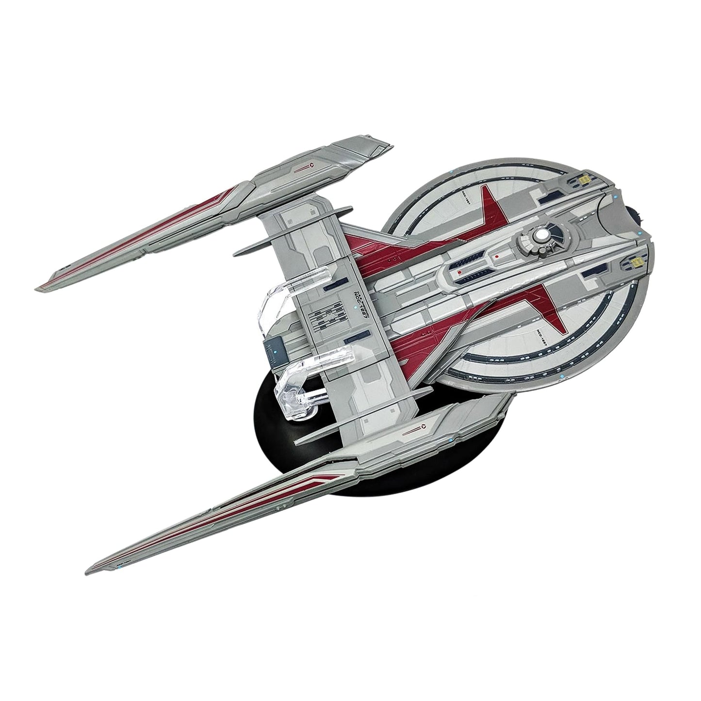 Top-down view of the U.S.S. Shenzhou showing the detailed saucer section and hull markings