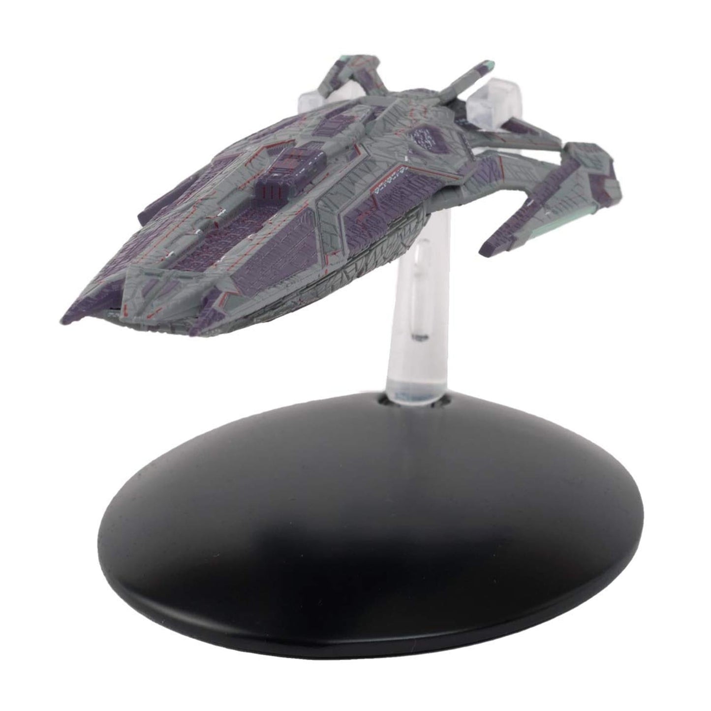 Underside profile view of the Star Trek collector model displaying ventral architectural features