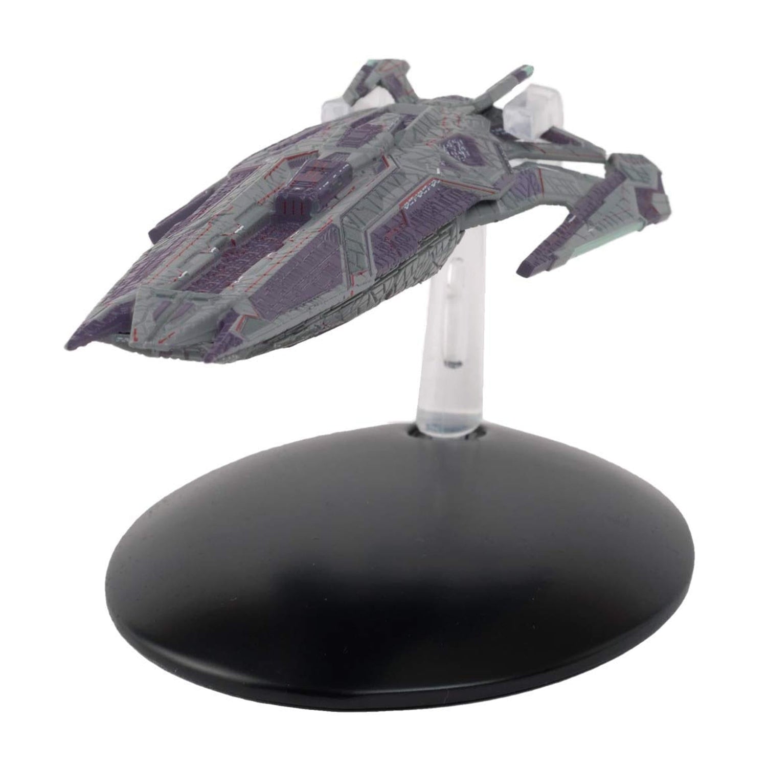 Underside profile view of the Star Trek collector model displaying ventral architectural features
