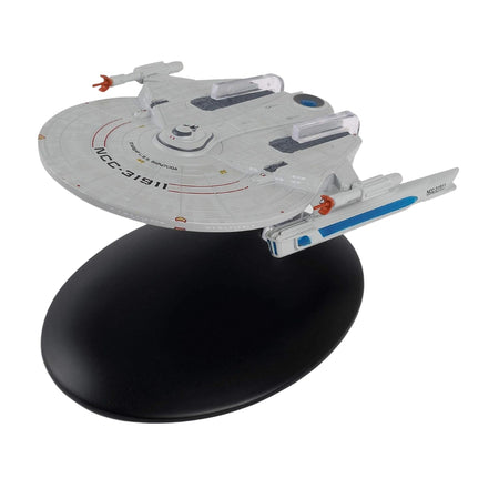 Collector starship replica of the U.S.S. Saratoga angled from the front starboard side