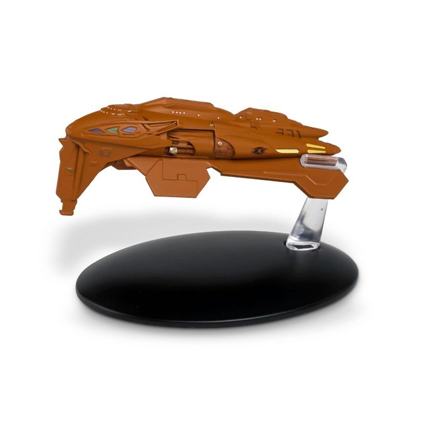 Top-down view of the Kazon Raider replica highlighting the intricate paneling and textures